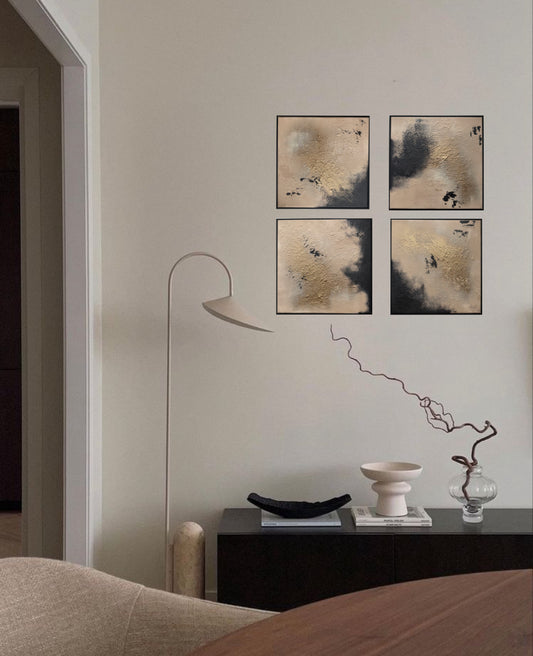 "Connected" four pieces 30 x 30cm