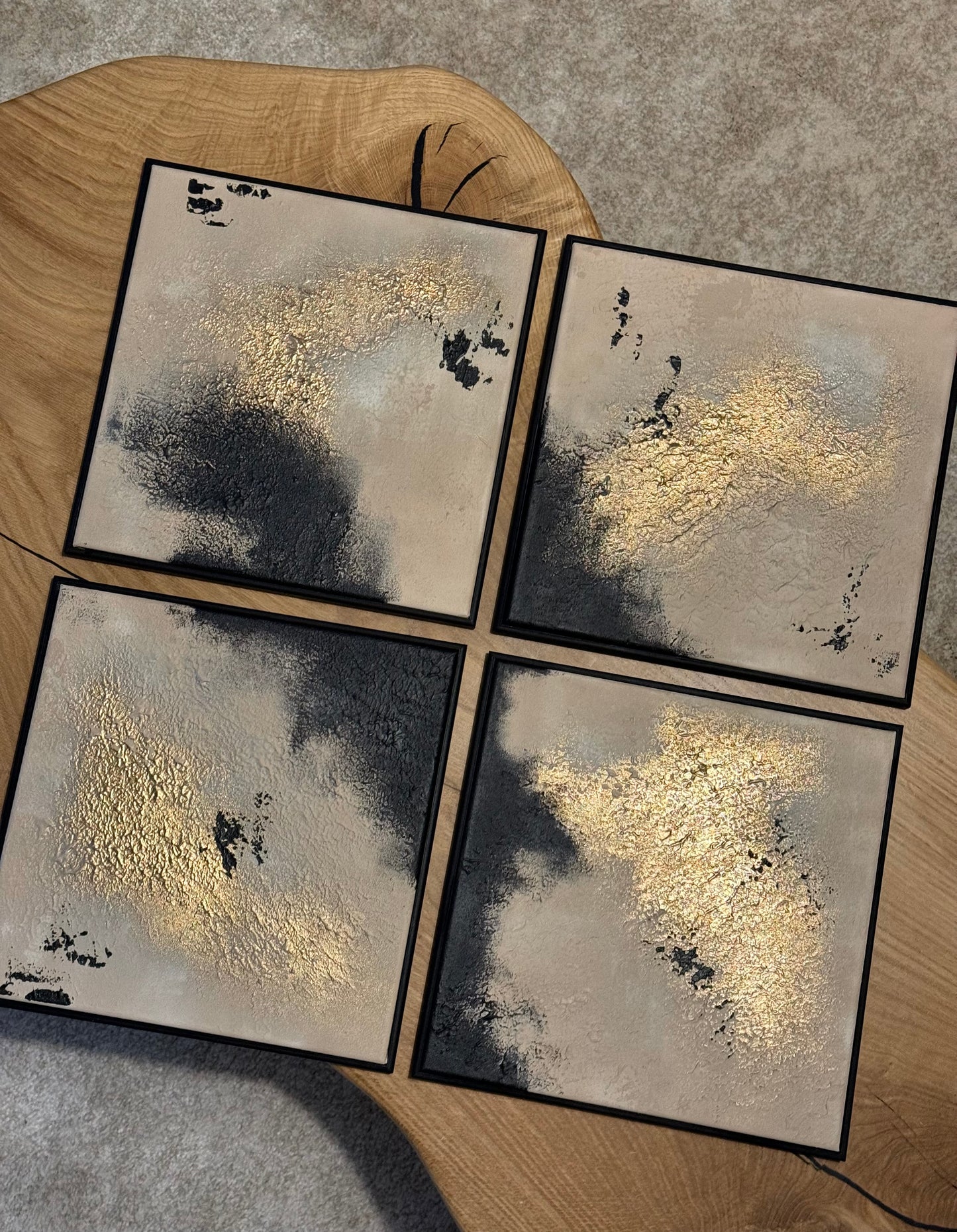 "Connected" four pieces 30 x 30cm