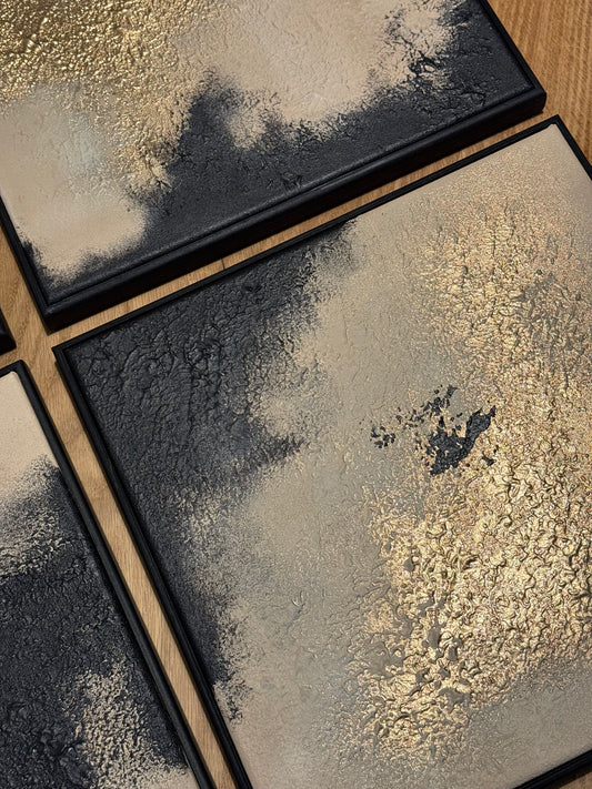 "Connected" four pieces 30 x 30cm